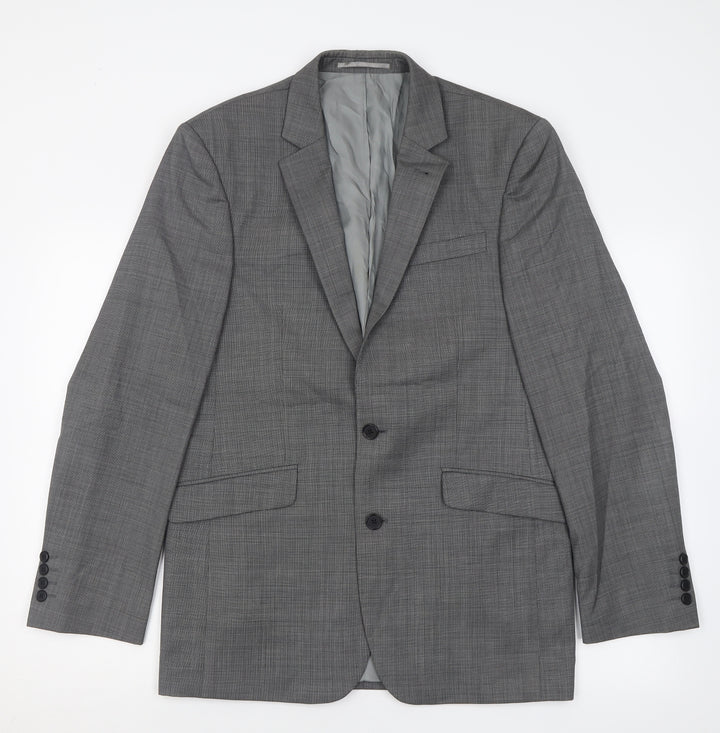 NEXT Mens Grey  Wool Jacket Suit Jacket Size 38