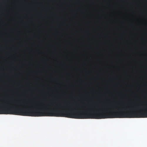 PRETTYLITTLETHING Womens Black  Polyester Pullover Sweatshirt Size 10  Pullover - Cropped christmas