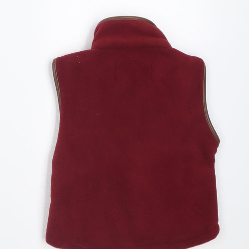 royal acropole Boys Red   Gilet Jacket Size 6-9 Months   Zip