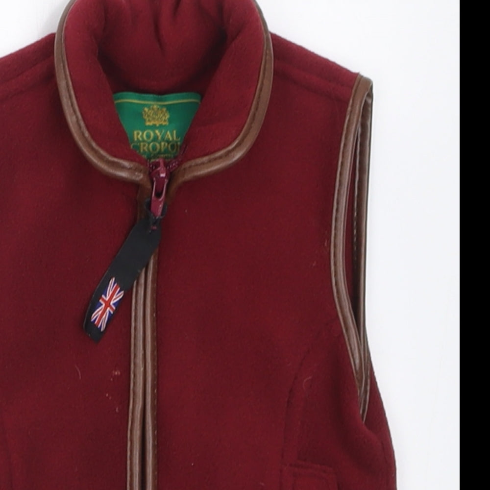 royal acropole Boys Red   Gilet Jacket Size 6-9 Months   Zip