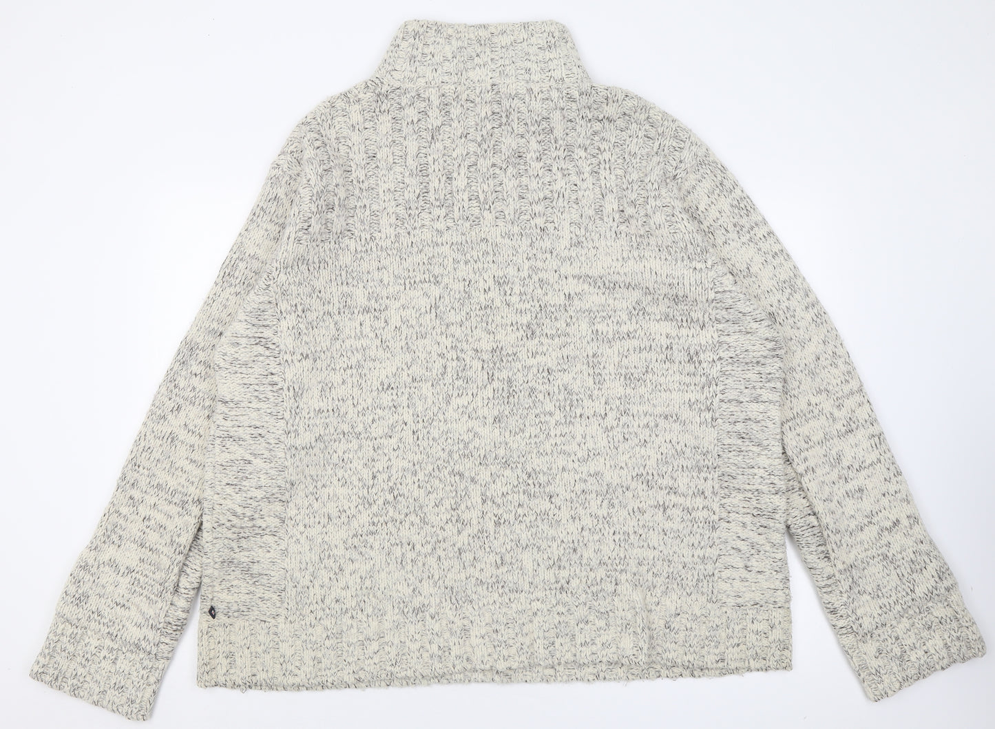 Blue Harbour Mens Ivory High Neck  Acrylic Pullover Jumper Size 2XL
