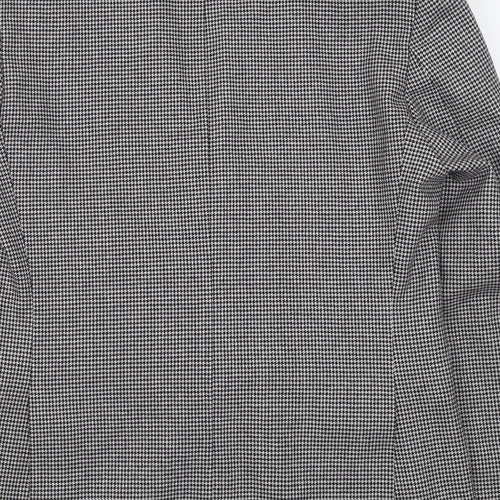 Scott International Mens White Plaid Polyester Jacket Suit Jacket Size 40