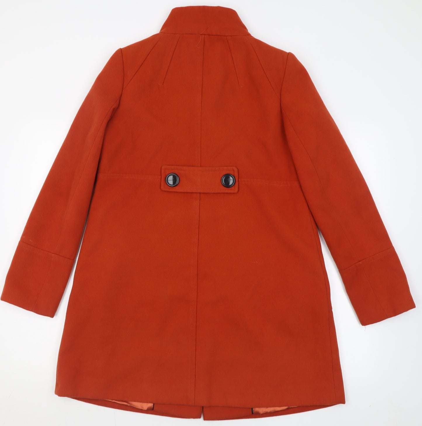 Wallis Womens Orange   Overcoat Coat Size 10  Button