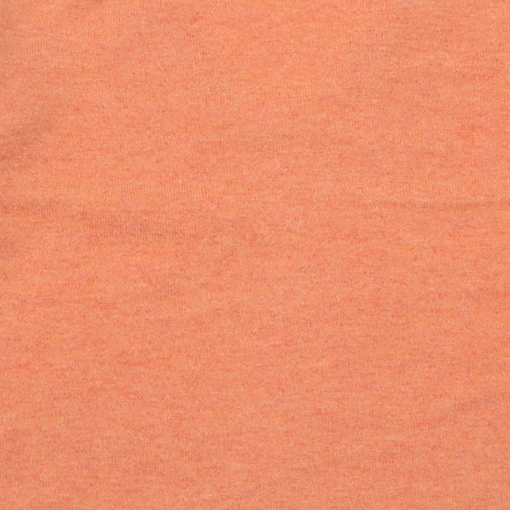 Wolsey Womens Orange V-Neck  Wool Pullover Jumper Size 10