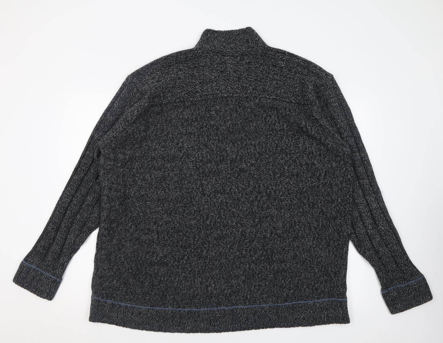 Metaphor Mens Grey High Neck  Acrylic Pullover Jumper Size 3XL