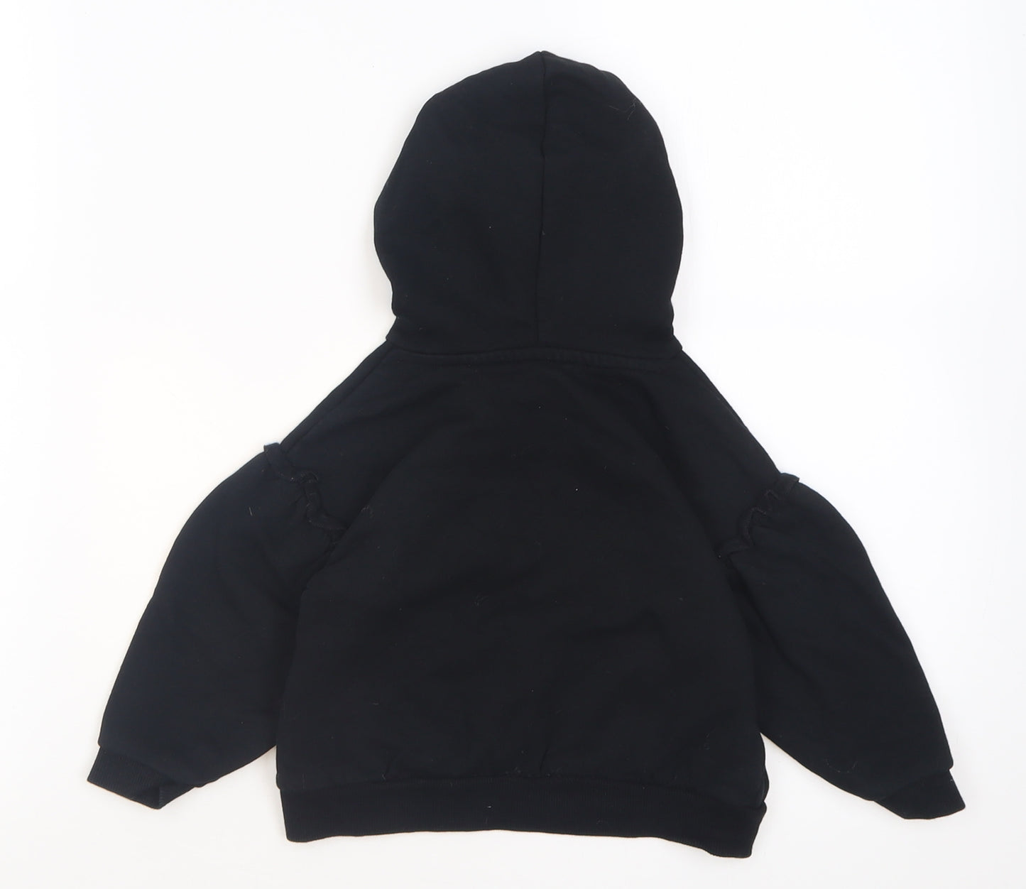 River Island Girls Black  Cotton Pullover Jumper Size 12-18 Months  Pullover