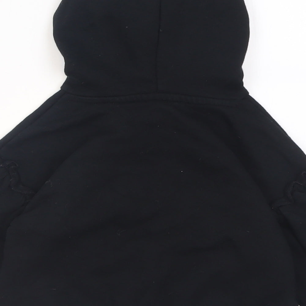 River Island Girls Black  Cotton Pullover Jumper Size 12-18 Months  Pullover