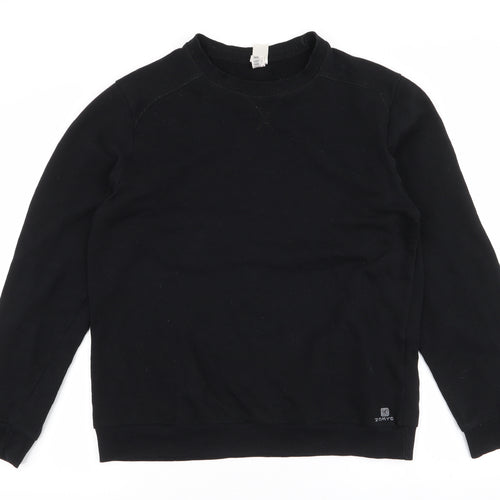 Oxylane Mens Black  Polyester Pullover Sweatshirt Size L