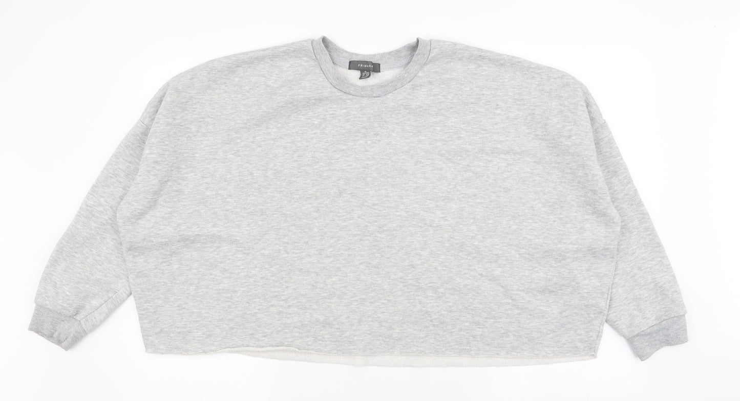 Primark Womens Grey  Polyester Pullover Sweatshirt Size XL  Pullover - Cropped
