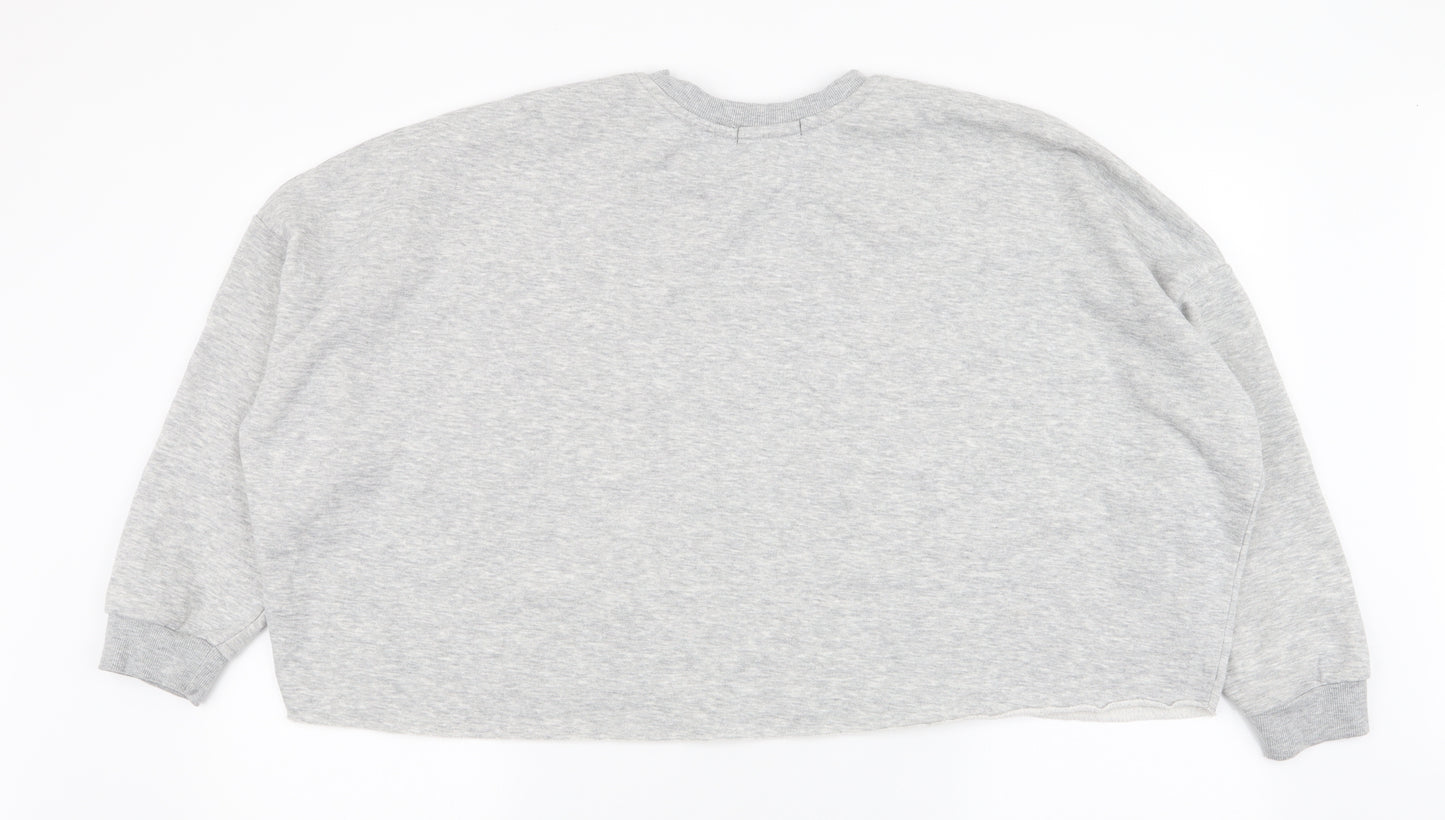 Primark Womens Grey  Polyester Pullover Sweatshirt Size XL  Pullover - Cropped