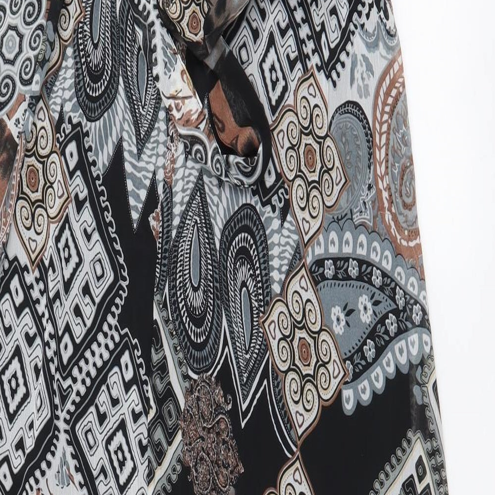 Apricot Womens Multicoloured Fair Isle Polyester Maxi  Size M  V-Neck Zip