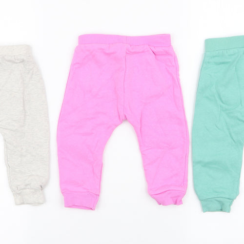 George Girls Multicoloured  Cotton Trousers Set Outfit/Set Size 6-9 Months  Pullover