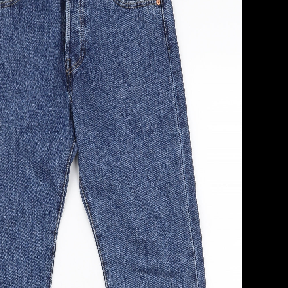 Levi's Mens Blue  Cotton Straight Jeans Size 30 L30 in Regular Button