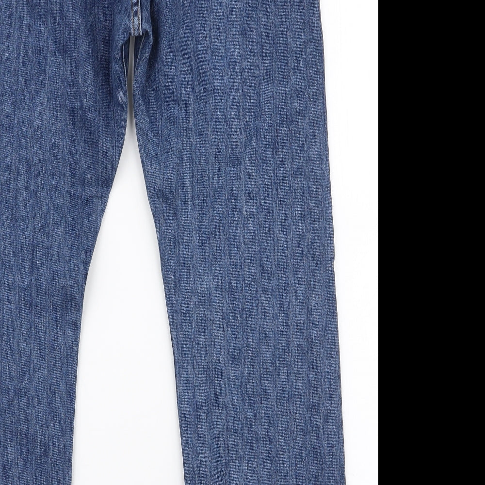 Levi's Mens Blue  Cotton Straight Jeans Size 30 L30 in Regular Button