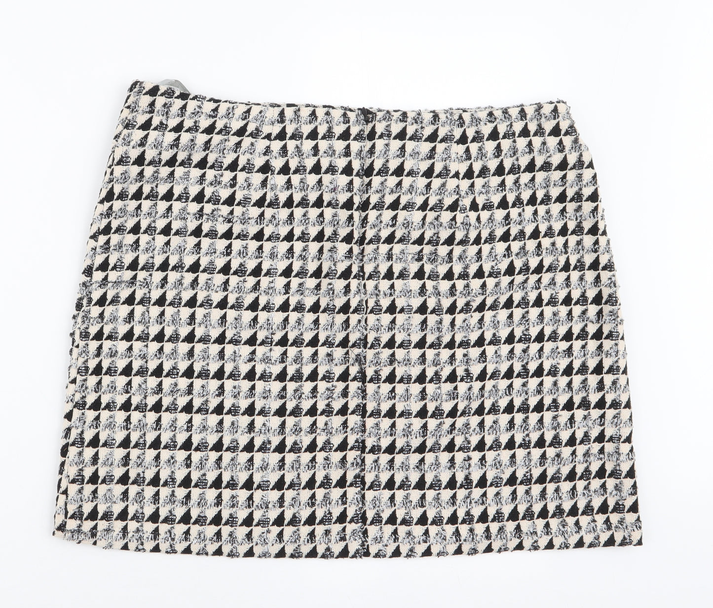 Dorothy Perkins Womens Multicoloured Geometric Polyester A-Line Skirt Size 16   Zip