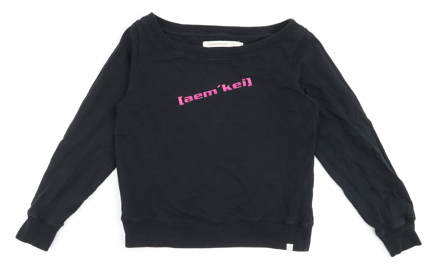 Aem Kei Womens Black  100% Cotton Pullover Sweatshirt Size L  Pullover