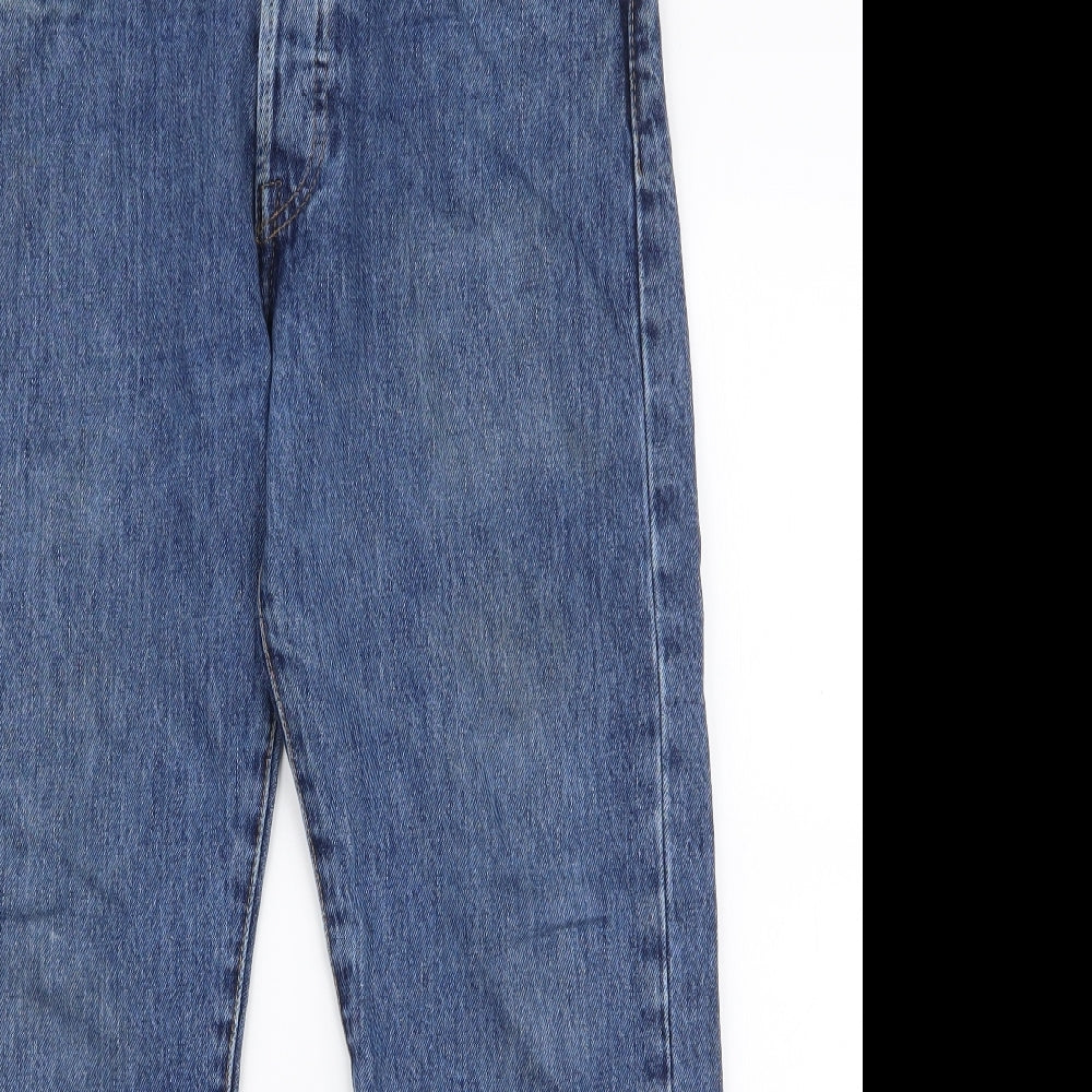 Levi's Mens Blue  Cotton Straight Jeans Size 30 L30 in Regular Button