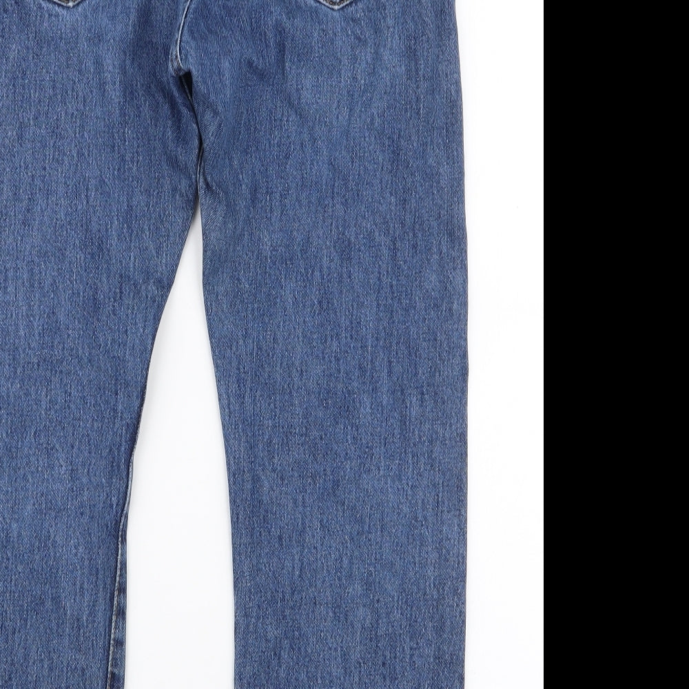 Levi's Mens Blue  Cotton Straight Jeans Size 30 L30 in Regular Button