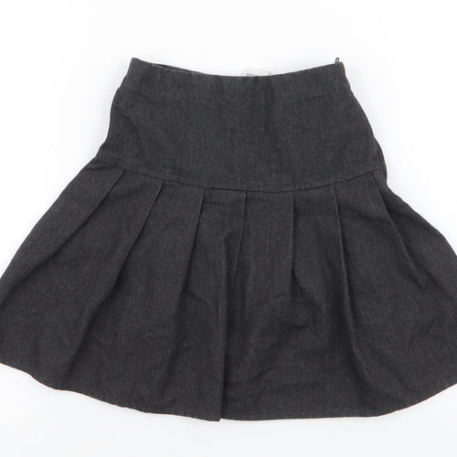 NEXT Girls Grey  Polyester Skater Skirt Size 6 Years  Regular Zip