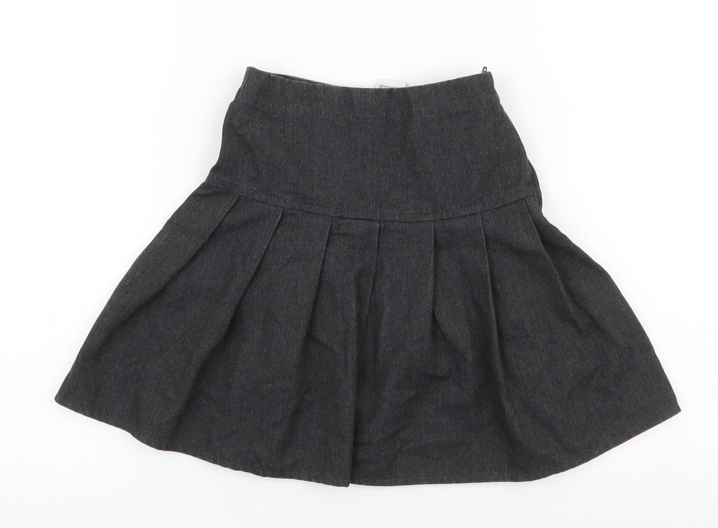 NEXT Girls Grey  Polyester Skater Skirt Size 6 Years  Regular Zip