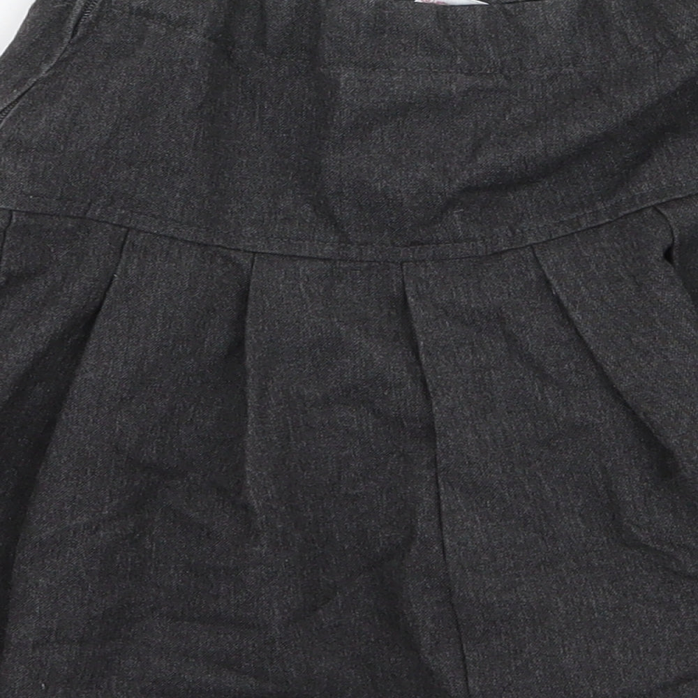 NEXT Girls Grey  Polyester Skater Skirt Size 6 Years  Regular Zip