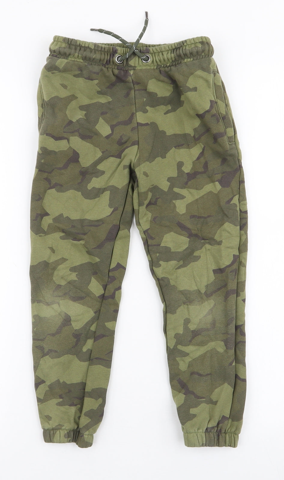TU Boys Green Camouflage Cotton Jogger Trousers Size 6 Years  Regular Drawstring