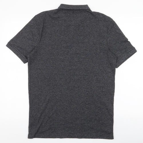 F&F Mens Grey  Cotton  Polo Size S Collared Button