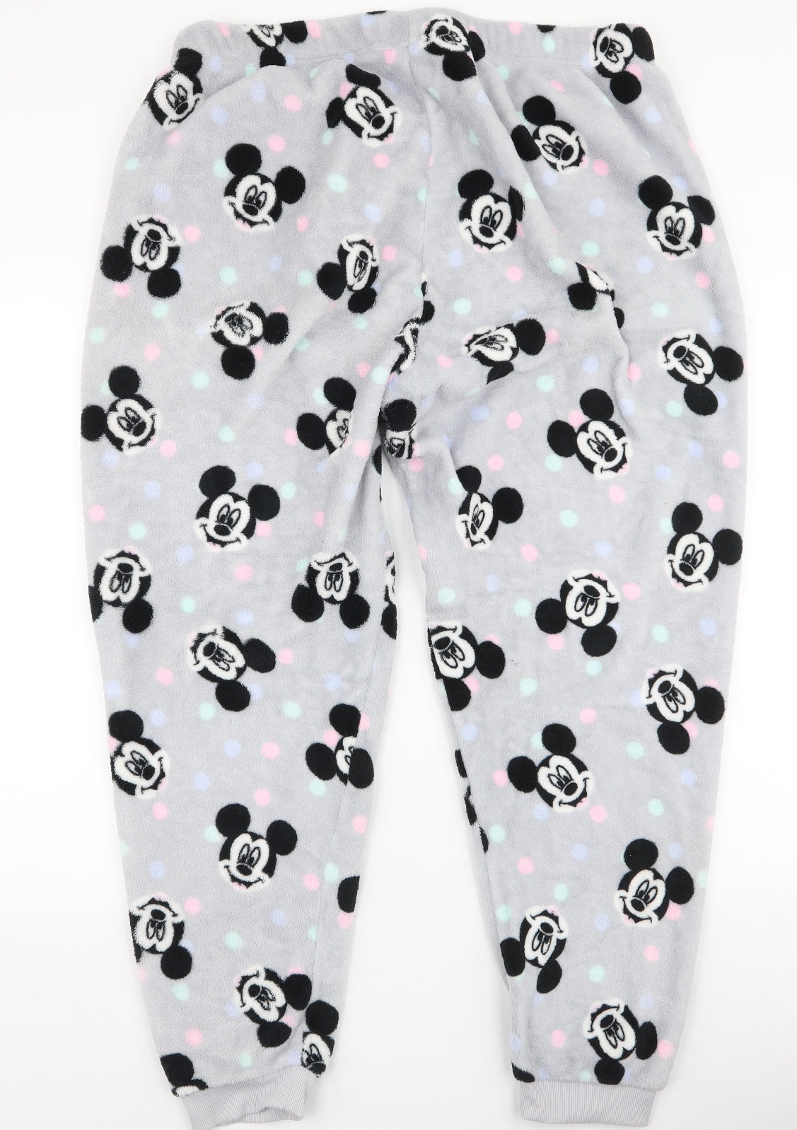 Primark Womens Grey  Polyester Capri Pyjama Pants Size XL  Drawstring - Mickey Mouse Disney