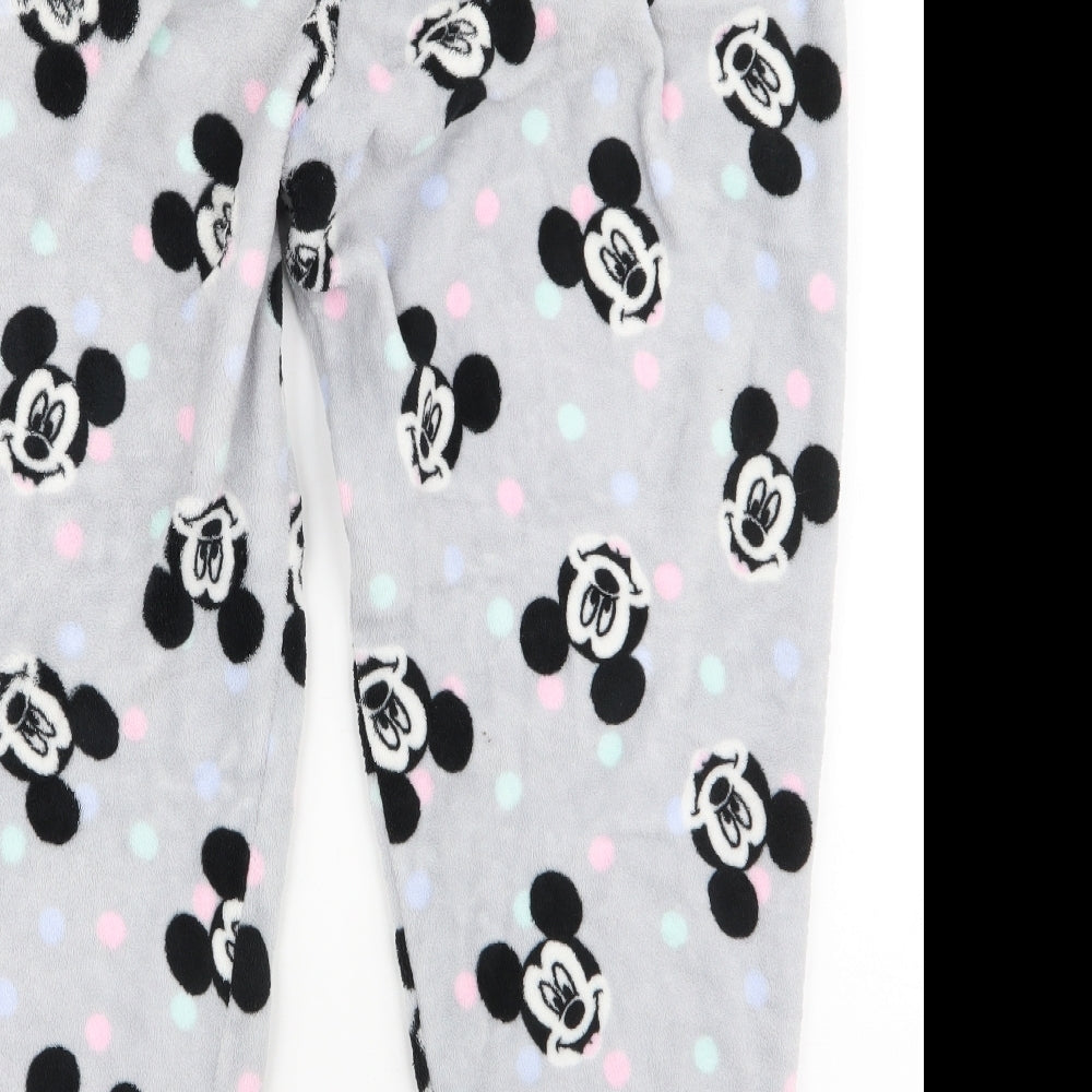 Primark Womens Grey  Polyester Capri Pyjama Pants Size XL  Drawstring - Mickey Mouse Disney