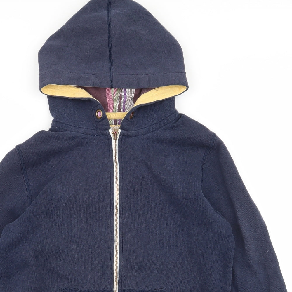 Johnnie B Mens Blue  Cotton Full Zip Hoodie Size L