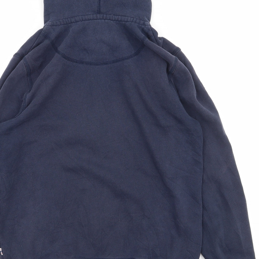 Johnnie B Mens Blue  Cotton Full Zip Hoodie Size L