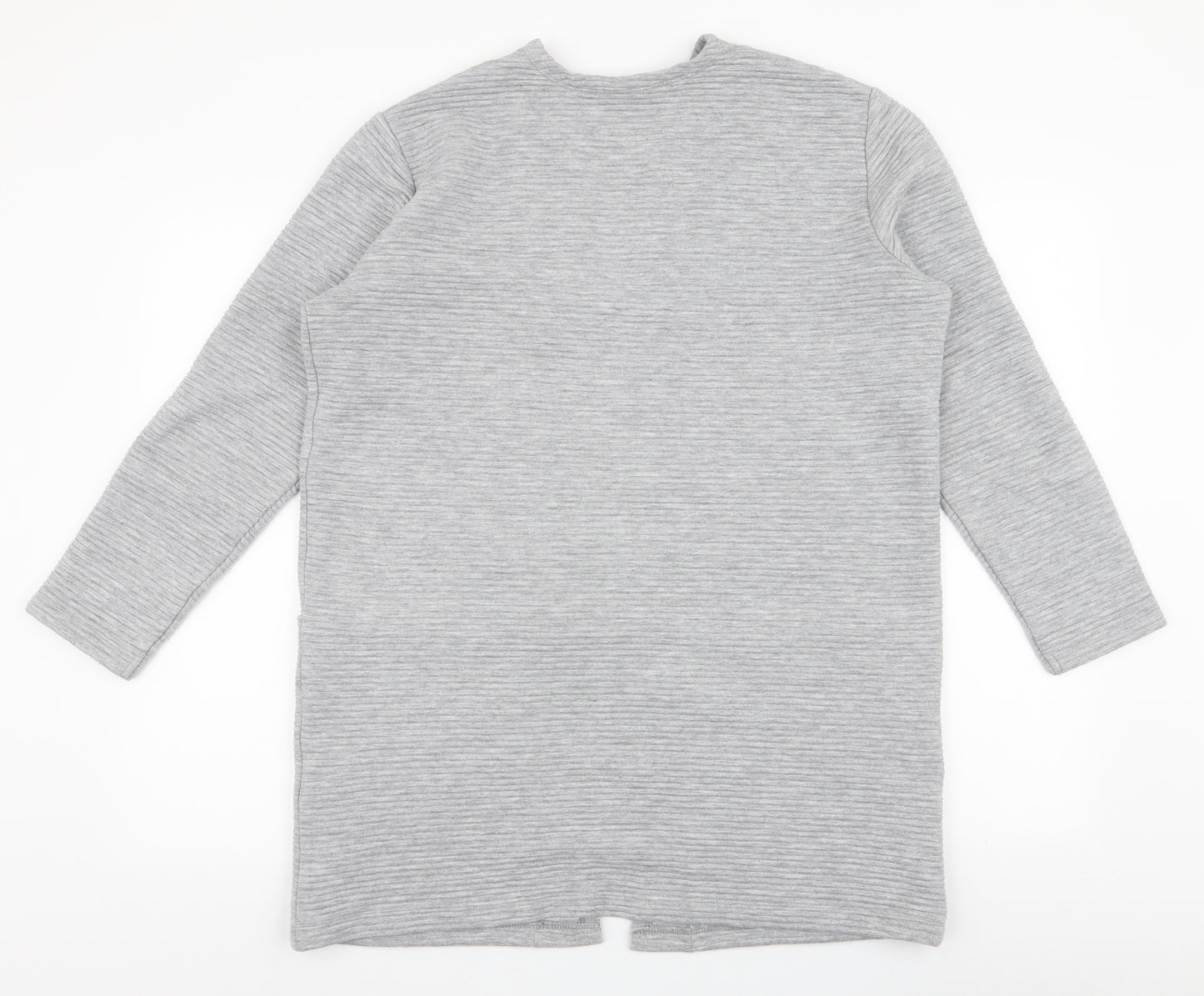 Jacqueline de Yong Womens Grey V-Neck  Polyester Cardigan Jumper Size M
