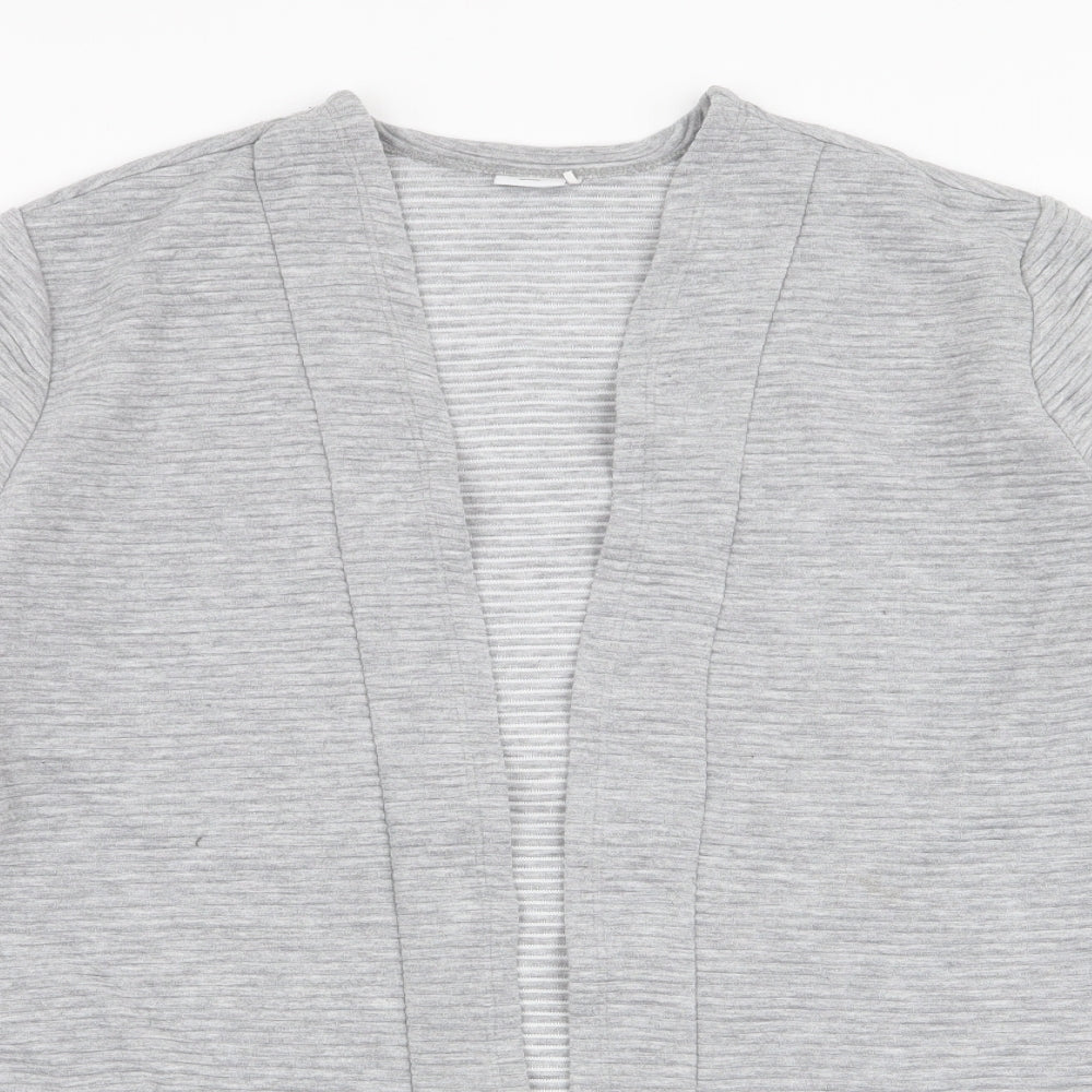 Jacqueline de Yong Womens Grey V-Neck  Polyester Cardigan Jumper Size M