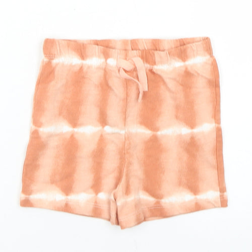 Primark Girls Orange Tie Dye Cotton Cropped Leggings Size 12-18 Months