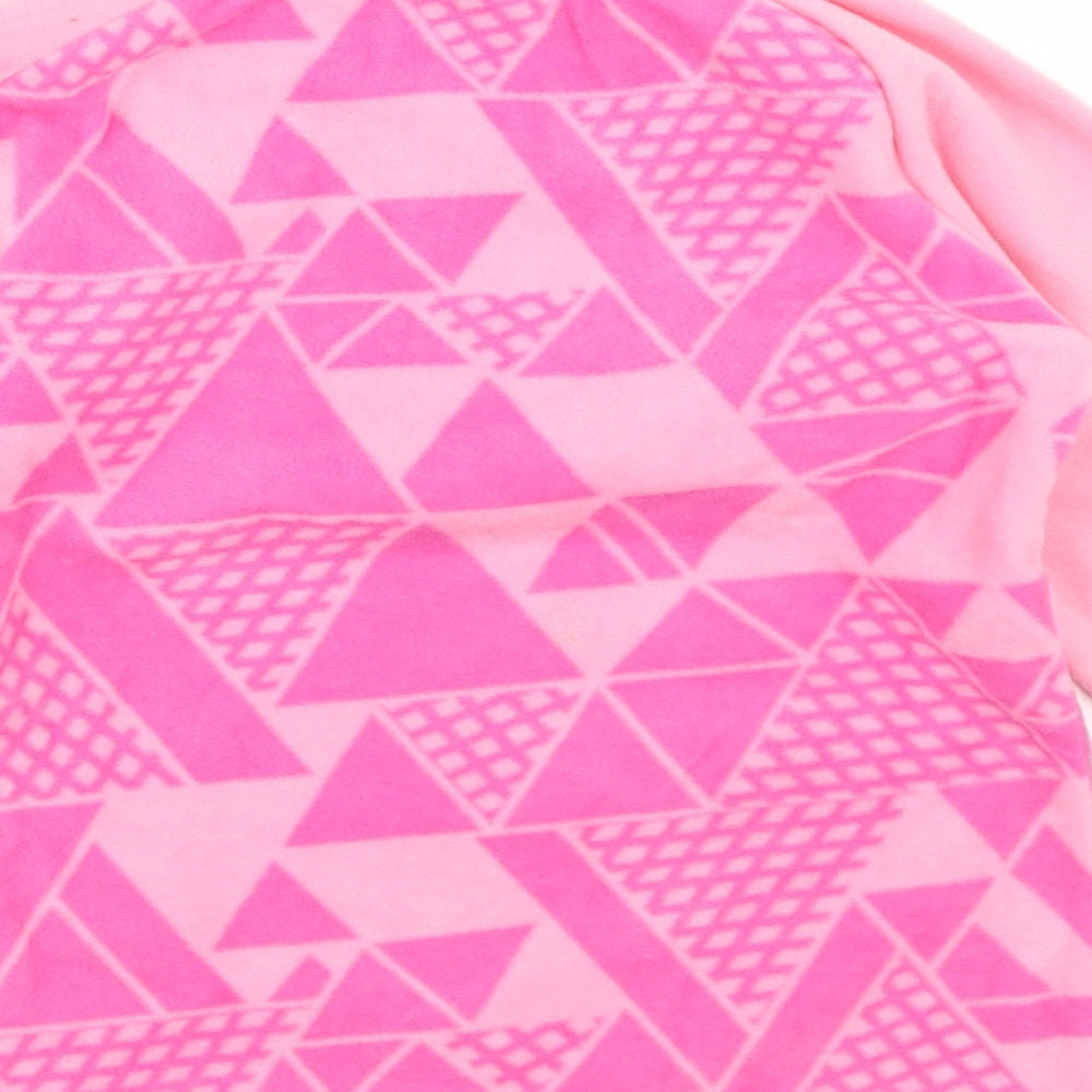 Mountain Warehouse Girls Pink Geometric Polyester Pullover Sweatshirt Size 5-6 Years  Zip