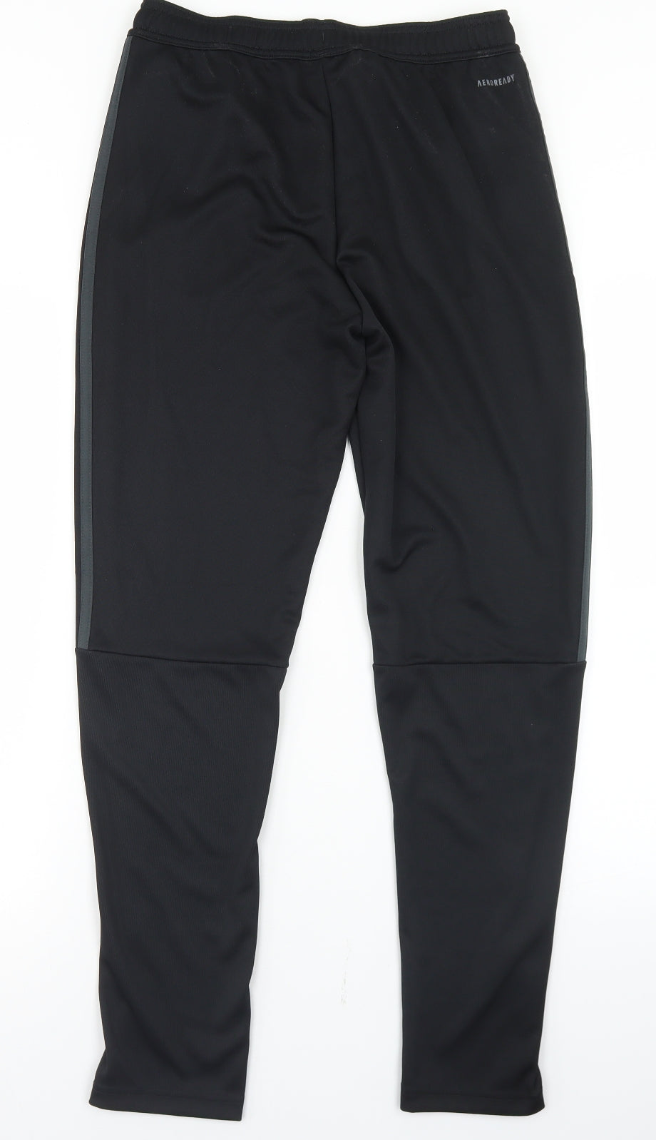 adidas Boys Black  Polyester Jogger Trousers Size 13-14 Years  Regular Drawstring