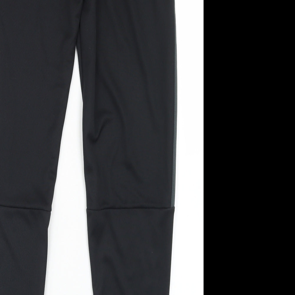 adidas Boys Black  Polyester Jogger Trousers Size 13-14 Years  Regular Drawstring