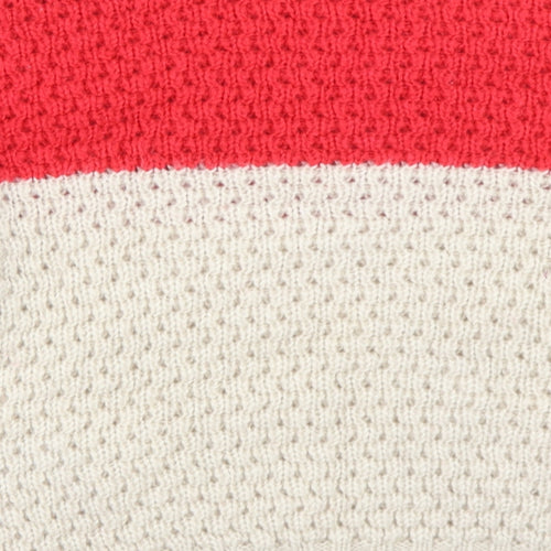 Young Dimension Girls Beige Round Neck Colourblock Acrylic Pullover Jumper Size 10-11 Years