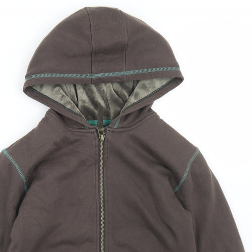 Marks and Spencer Boys Brown   Jacket  Size 9-10 Years  Zip - Fleece Lined