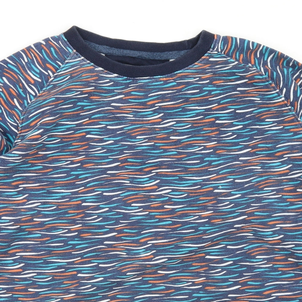 O'Neill Mens Blue Geometric Cotton Pullover Sweatshirt Size XL