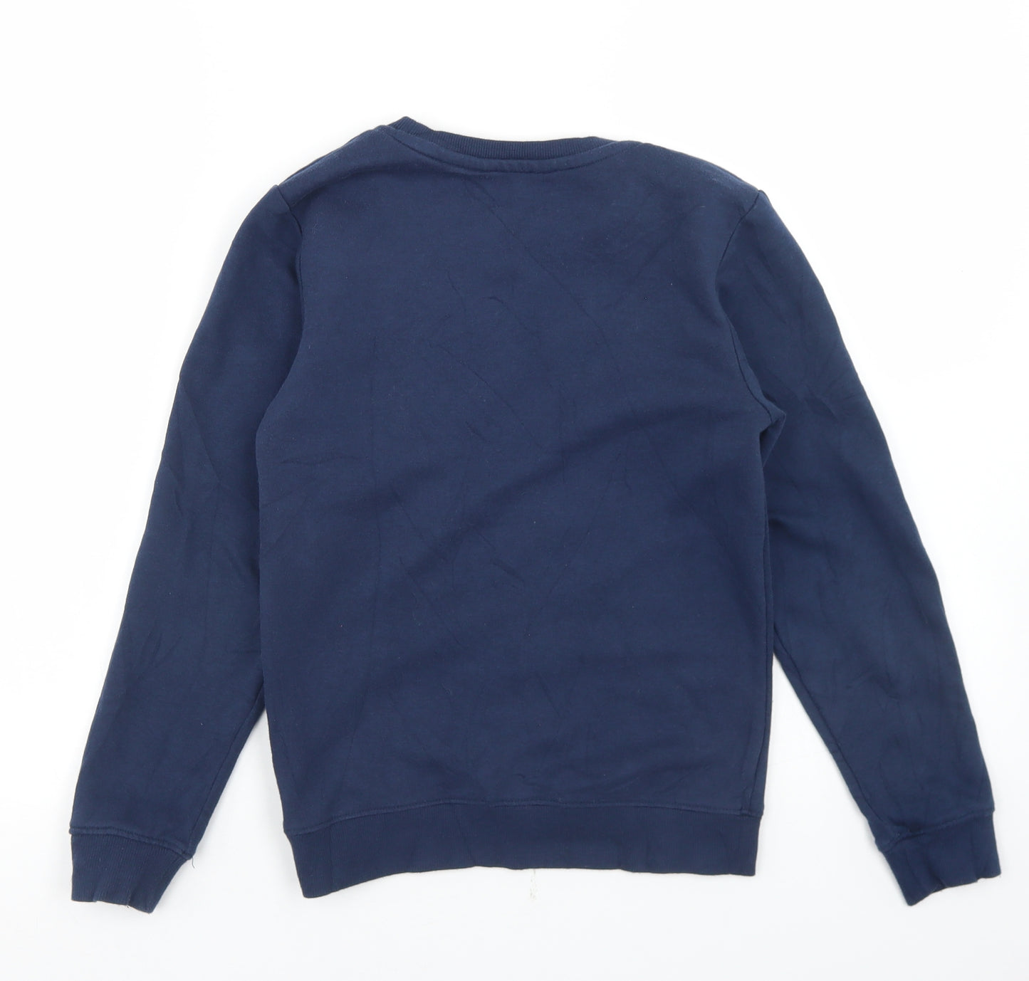H&M Boys Blue  Cotton Pullover Sweatshirt Size 9-10 Years   - Christmas Tree Rex