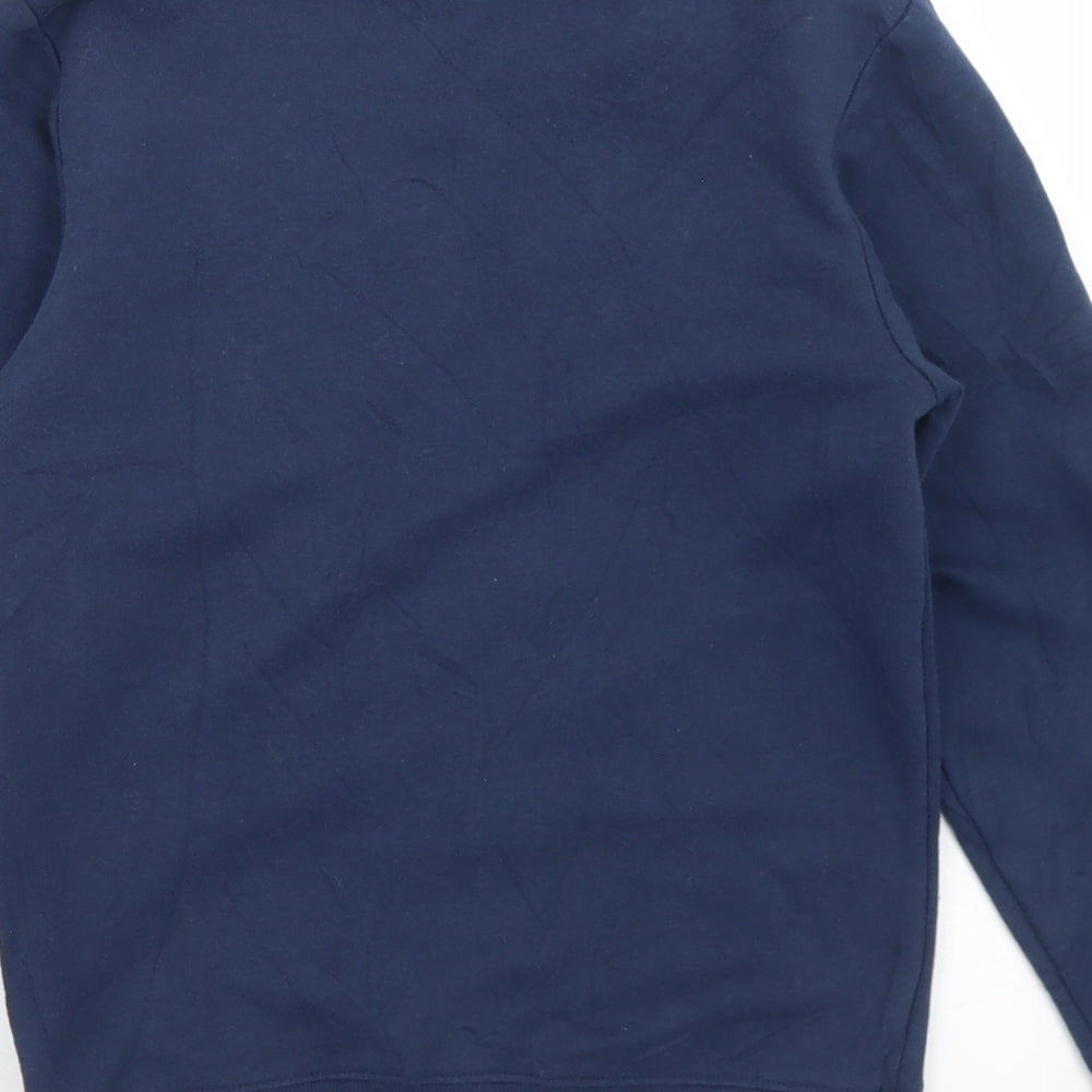 H&M Boys Blue  Cotton Pullover Sweatshirt Size 9-10 Years   - Christmas Tree Rex