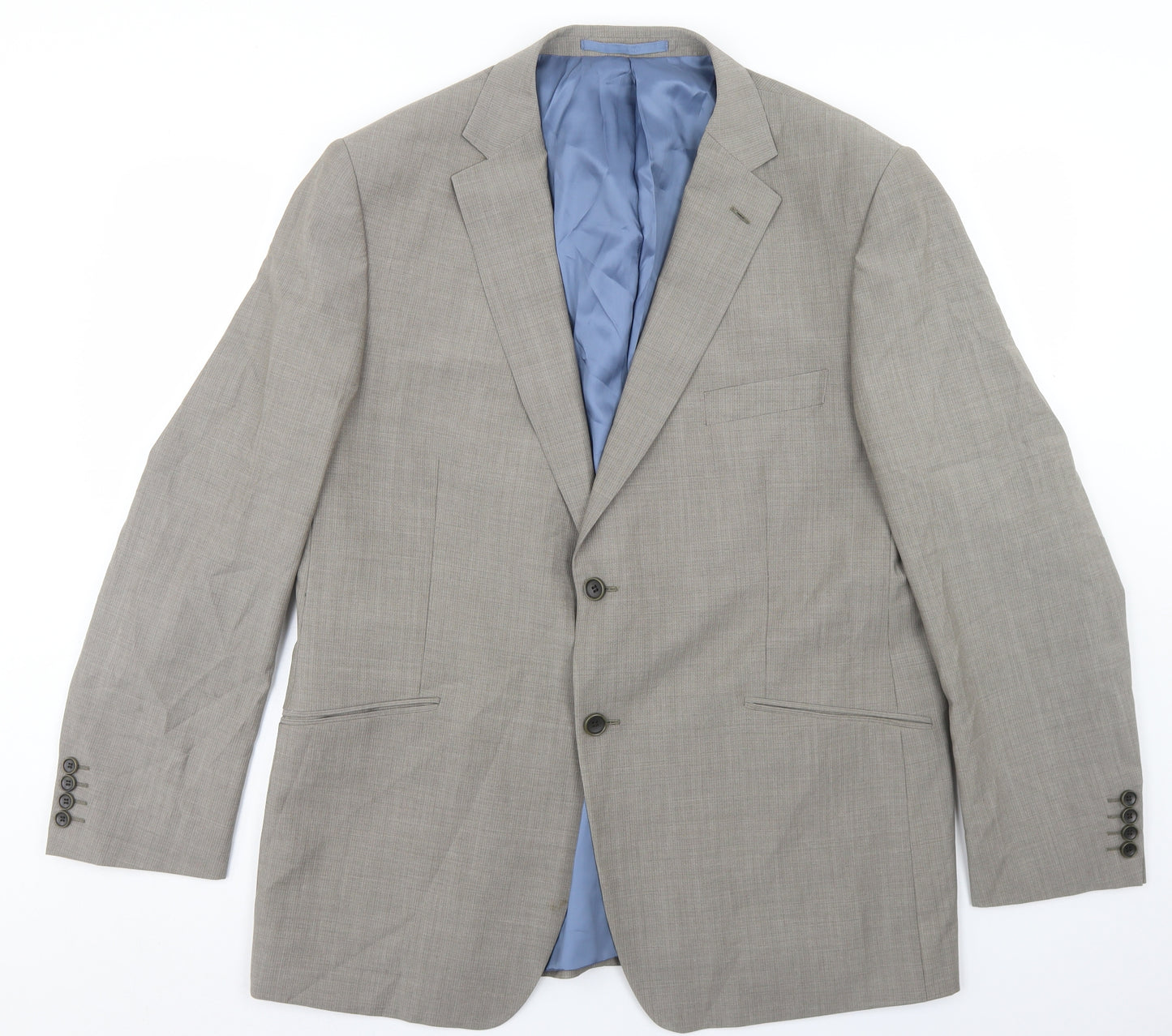 Marks and Spencer Mens Beige  Wool Jacket Blazer Size 44   - Lightweight