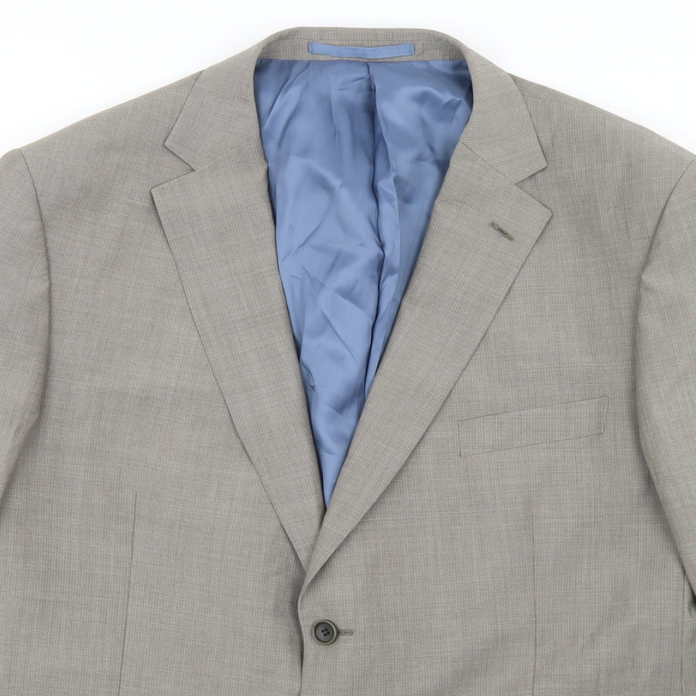 Marks and Spencer Mens Beige  Wool Jacket Blazer Size 44   - Lightweight