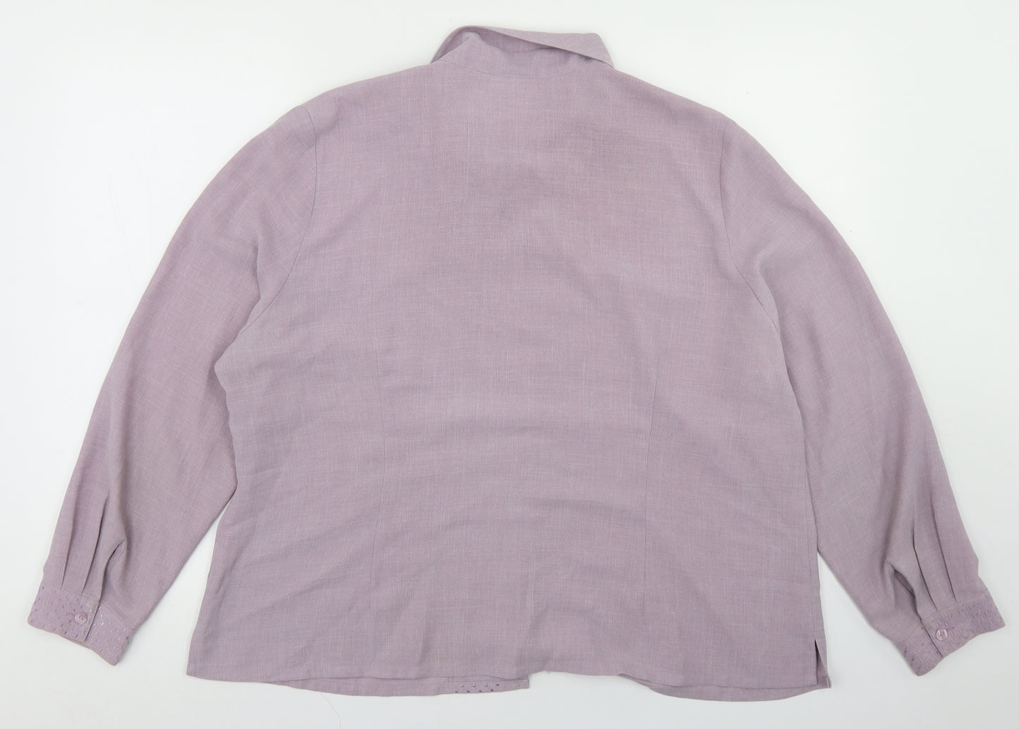 Eastex Womens Purple  Polyester Basic Blouse Size 20 Collared