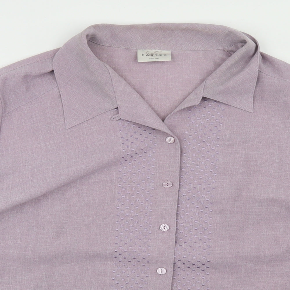 Eastex Womens Purple  Polyester Basic Blouse Size 20 Collared