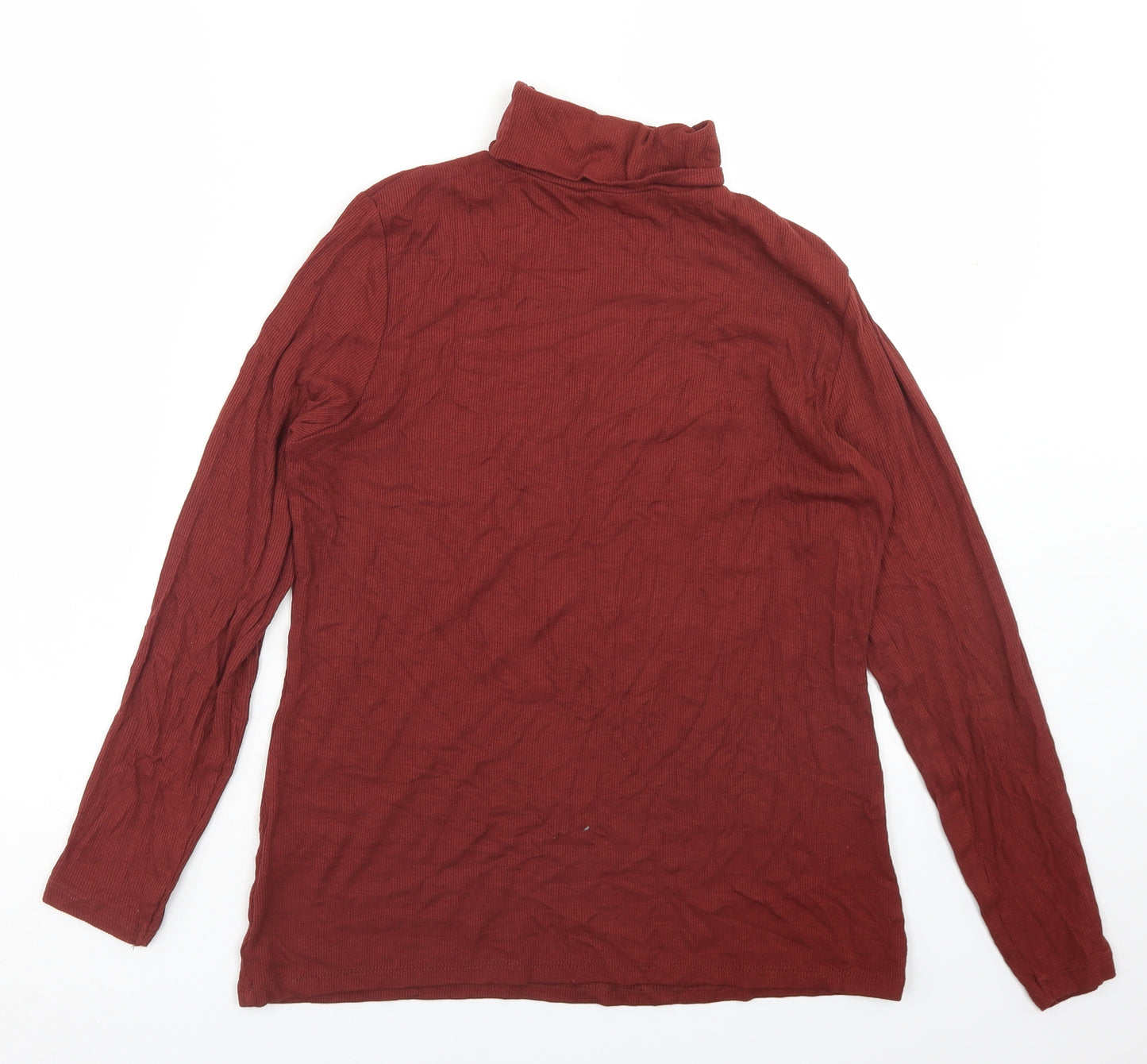 Atmosphere Womens Brown  Viscose Basic T-Shirt Size 16 Roll Neck
