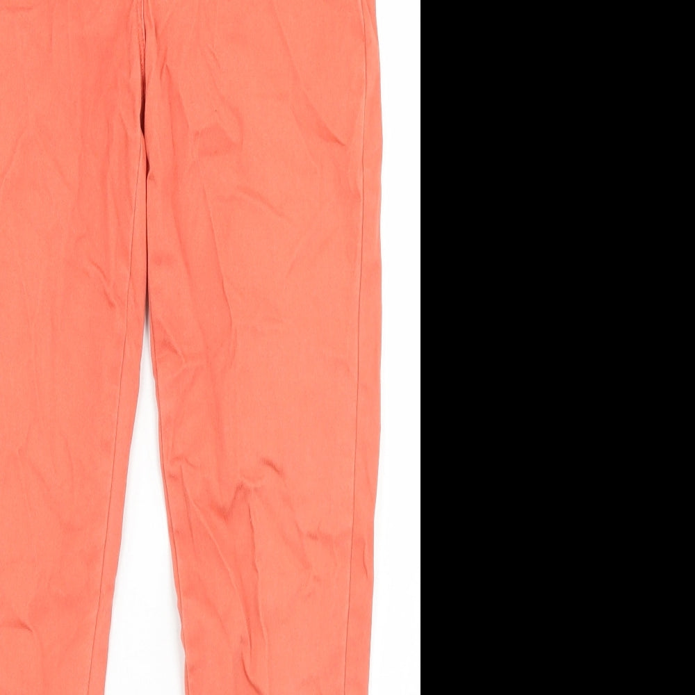 River Island Womens Orange  Cotton Skinny Jeans Size 10 L27 in Regular Button