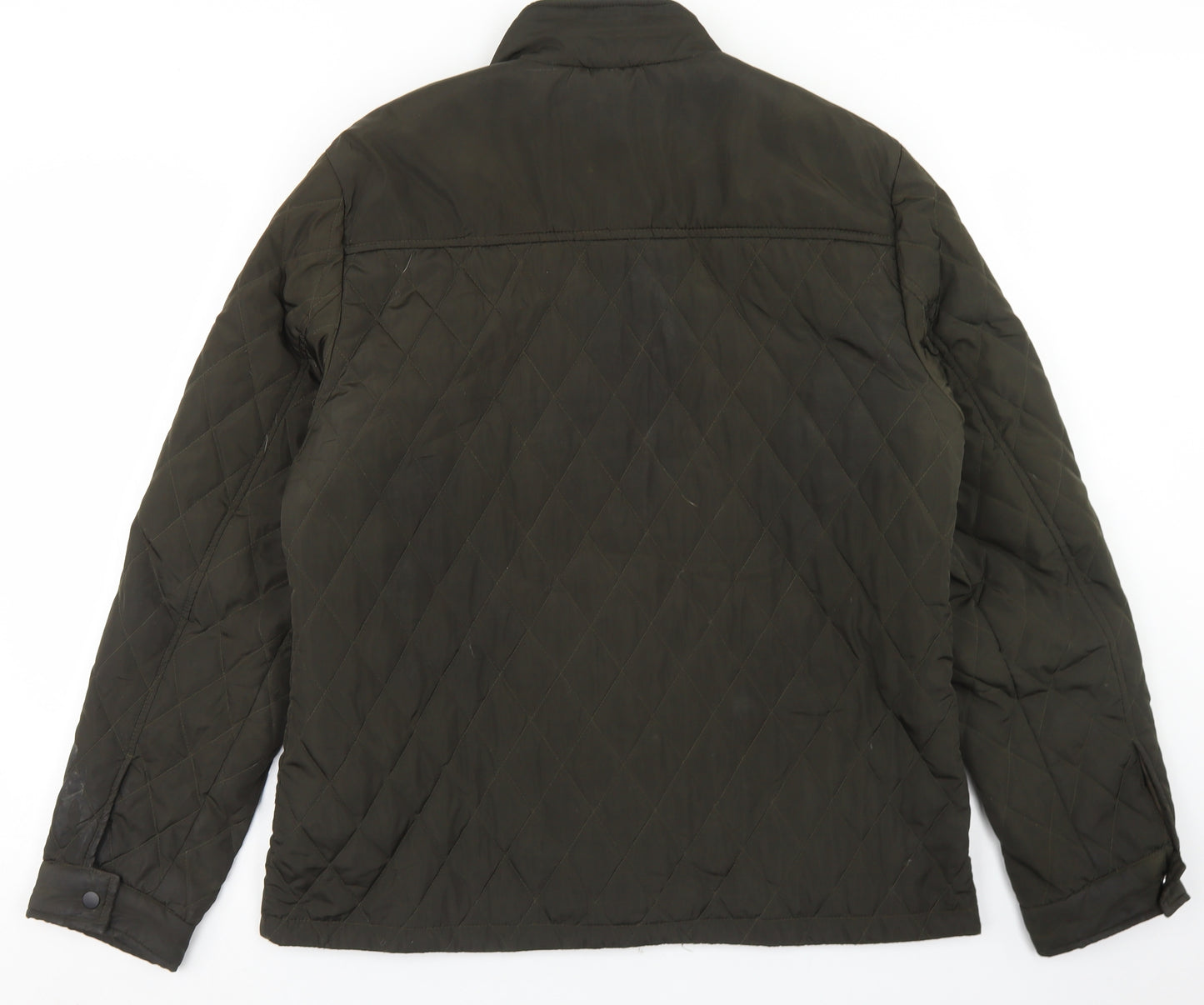 F&F Mens Green   Quilted Jacket Size L  Zip
