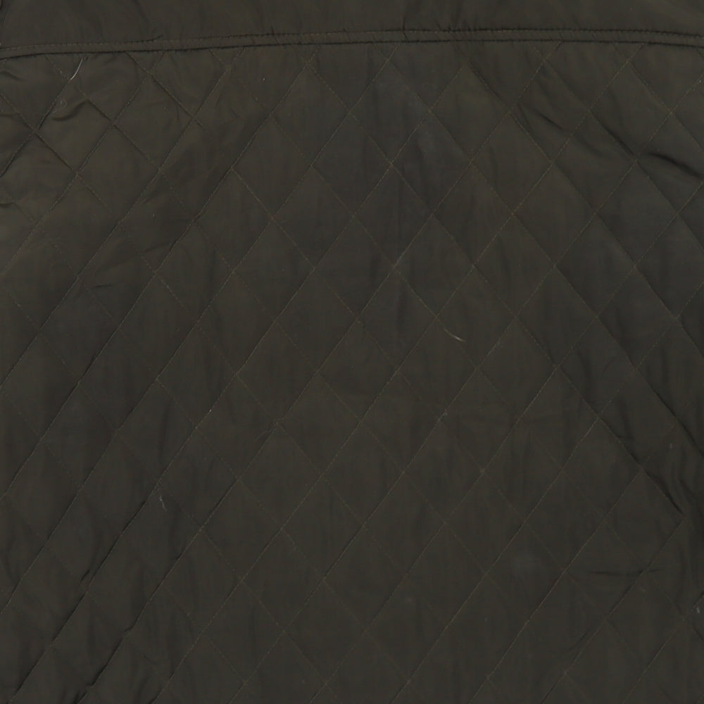 F&F Mens Green   Quilted Jacket Size L  Zip